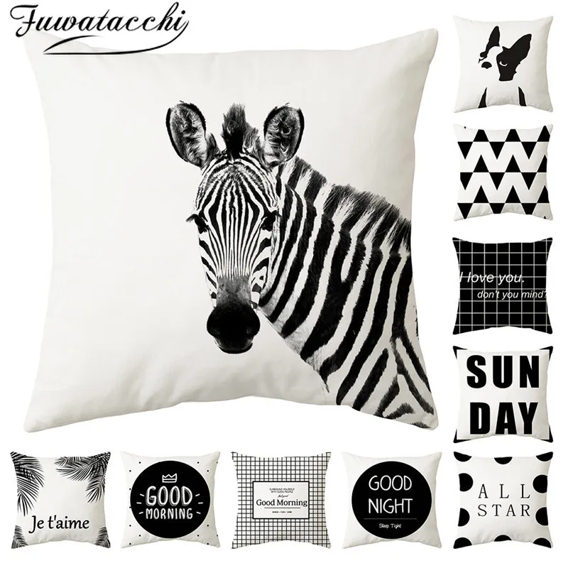 

Fuwatacchi Letter Cushion Cover All Star Home Decorative Pillow Cover Wonderful Day Living Room Bed Sofa Cushion Cover Double