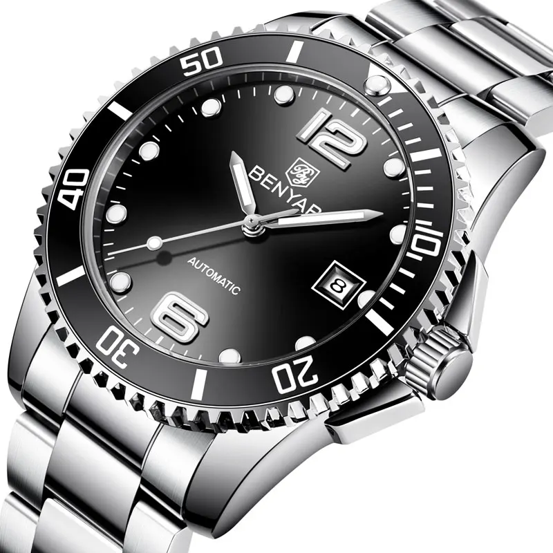 BEYANR механические часы для мужчин автоматические военные водонепроницаемые