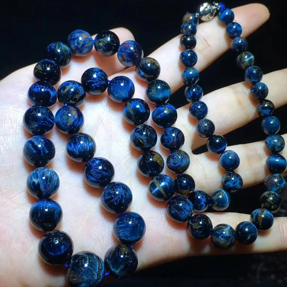 

Pietersite blue stone agate 6-13mm necklace FPPJ wholesale beads nature AAA