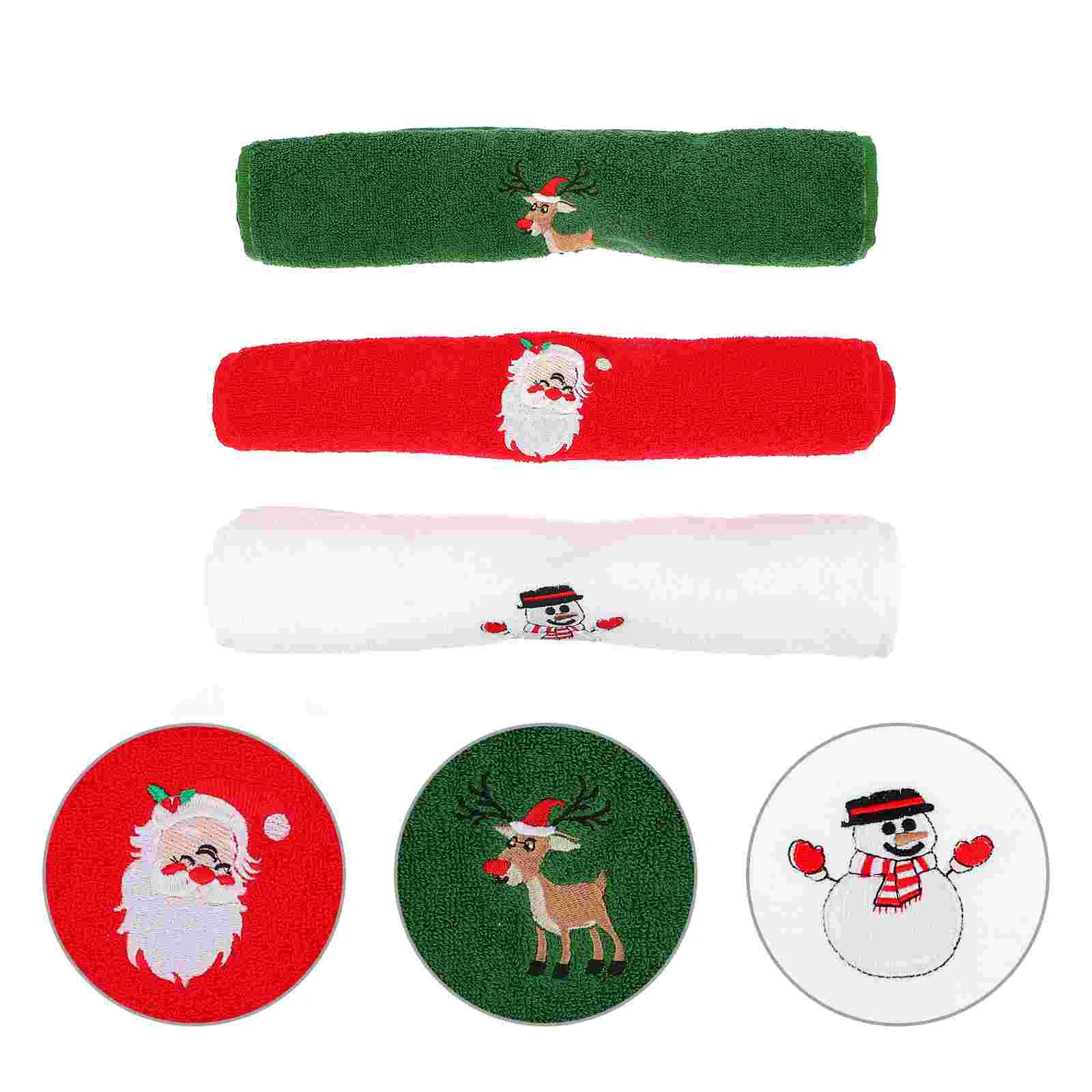 

3 шт., хлопковые полотенца с вышивкой