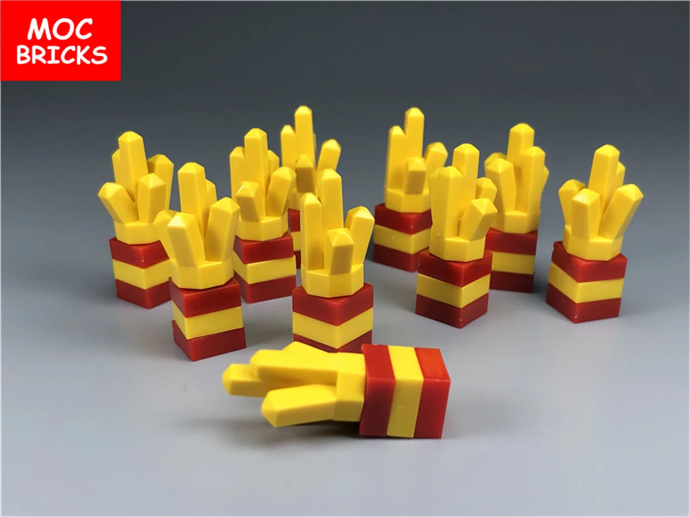 MOC Bricks DIY Food French fries Toys Rock 1 x Crystal 5 Point Educational figures Blocks Kids Gifts | Игрушки и хобби