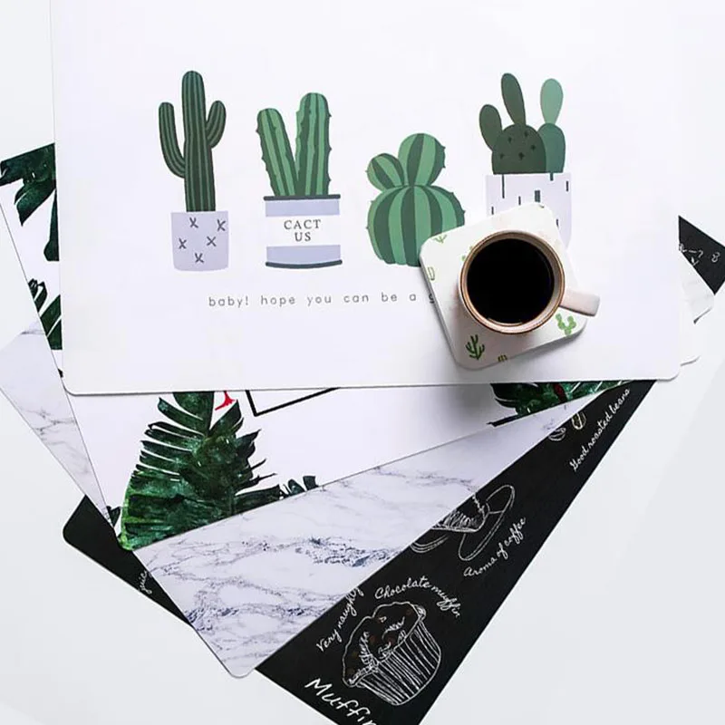 1 шт. шикарный коврик для стола кофейной чашки мягкий водонепроницаемый 45*30 см