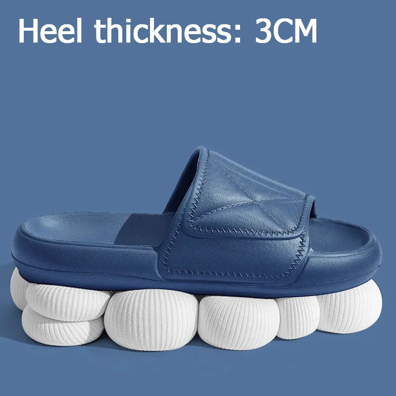 

Indoor comfortable soft slippers Men women Non-slip bathroom home shoes Flat EVA Thick sole Slides Women's sandals