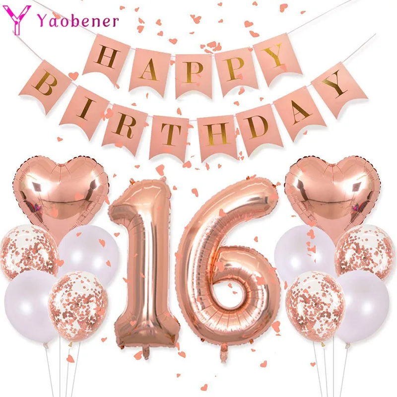 Вечерние шары из розового золота для взрослых 16 праздничных вечеринок