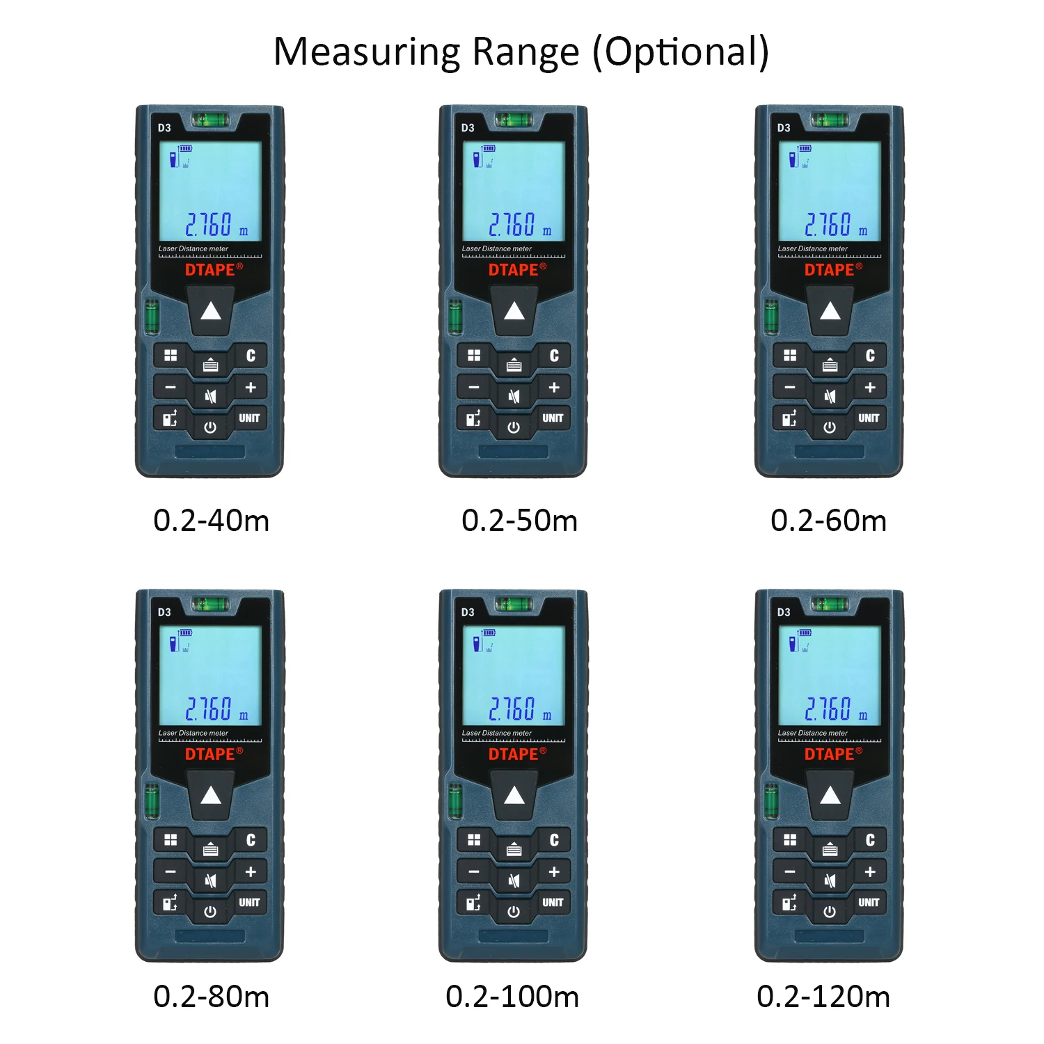Цифровой лазерный дальномер с ЖК дисплеем и подсветкой 120 м|Лазерные дальномеры| |