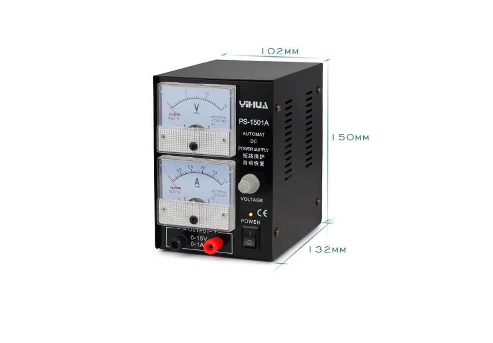 Высокое качество YIHUA 1501A 15V 1A Регулируемый DC Питание инструментов для ремонта мобильных телефонов, Мощность Тесты регулируется Питание