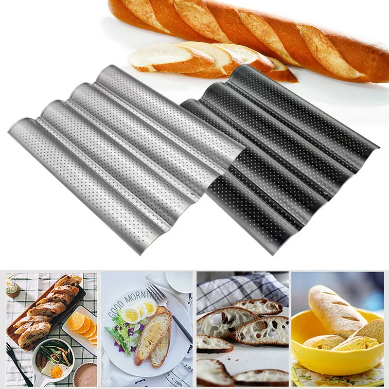 

French loaf mould Non stick 3/4-slot widen French baguette Wave toast box