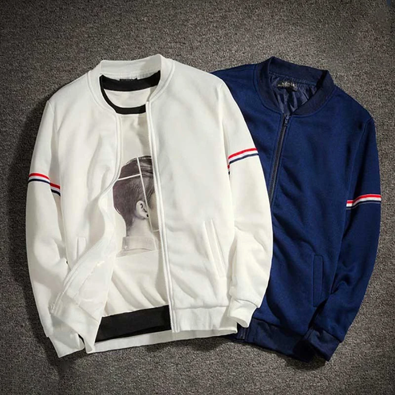 Мужские спортивные костюмы куртка-бомбер бейсбольная форма воротник-стойка