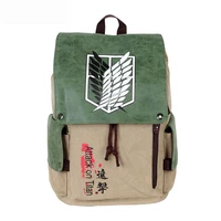 anime backpack attack on titan backpack cartoon canvas school bag female men bagpack plecak canvas travel outdoor bags