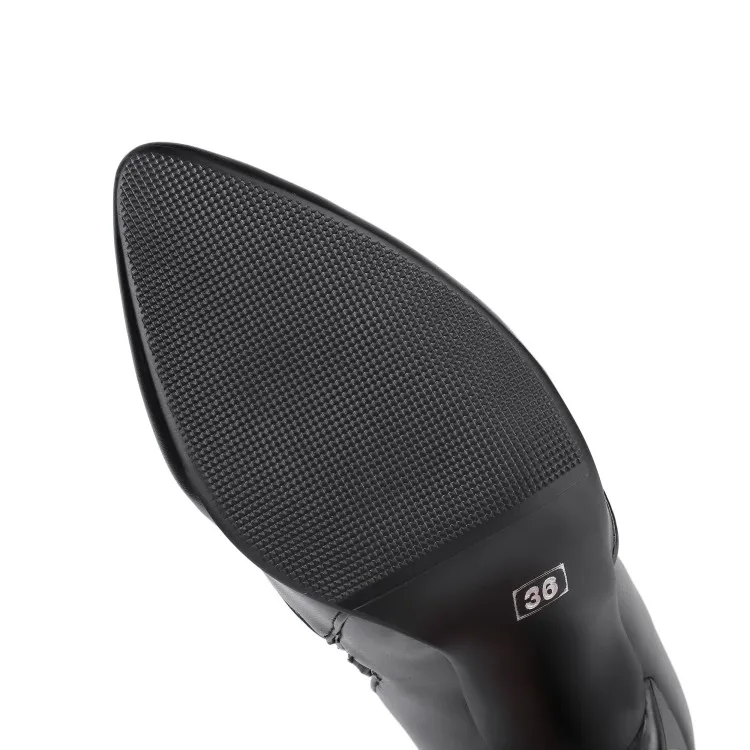 Осенне-зимние новые женские остроносые короткие ботинки на тонком каблуке