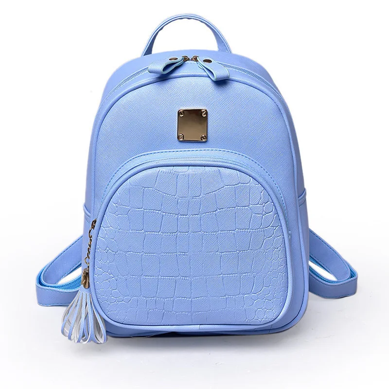 

Backpack women's backpack 2019 new fashion Korean summer crocodile Fashion College style leisure schoolbag