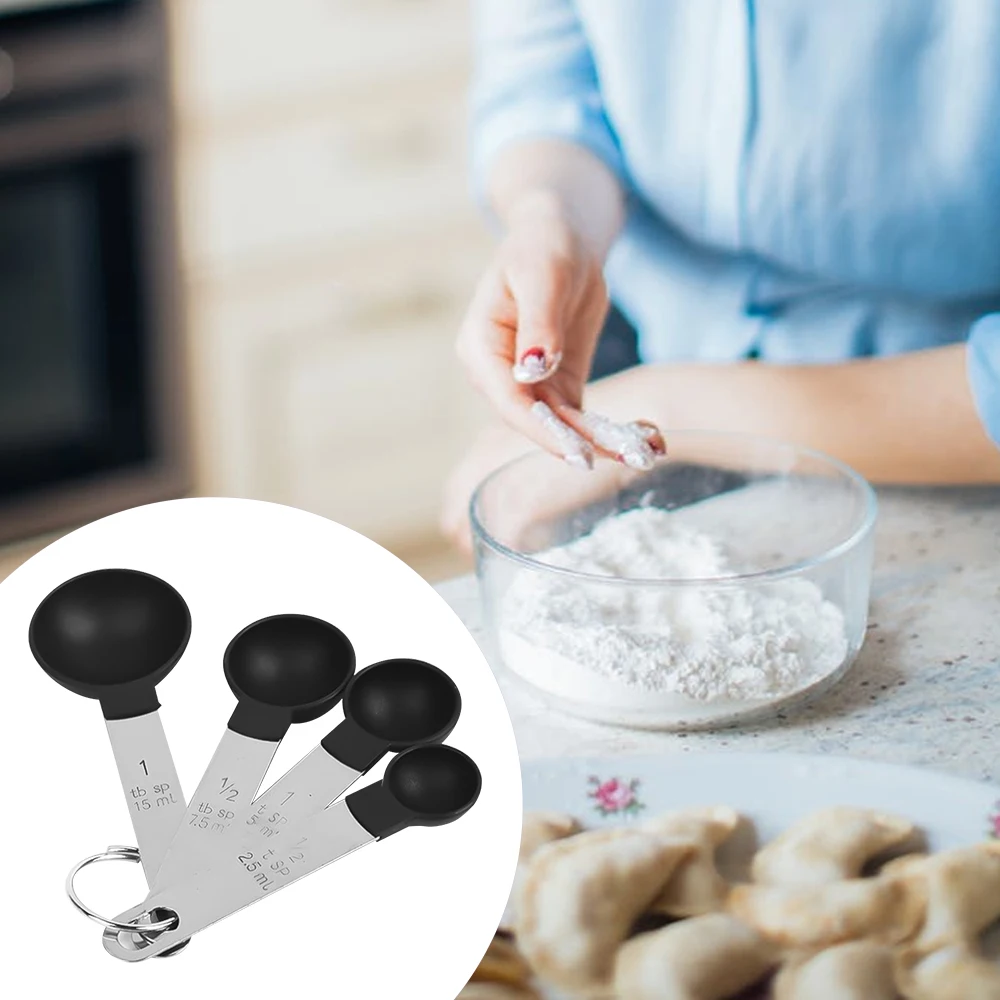 

8 PCS Stainless Steel Measuring Cups Spoons Kitchen Baking Cooking Tools Set Highly Durable Plastic Hygienic And Easy To Clean