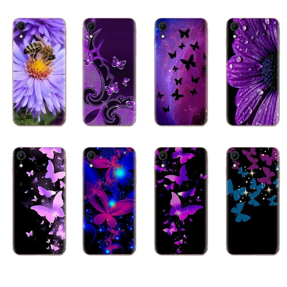 Мягкий дизайн на заказ для Sony Xperia Z Z1 Z2 Z3 Z4 Z5 compact Mini M2 M4 M5 T3 E3 E5 XA XA1 XZ Premium Infinity On Purple