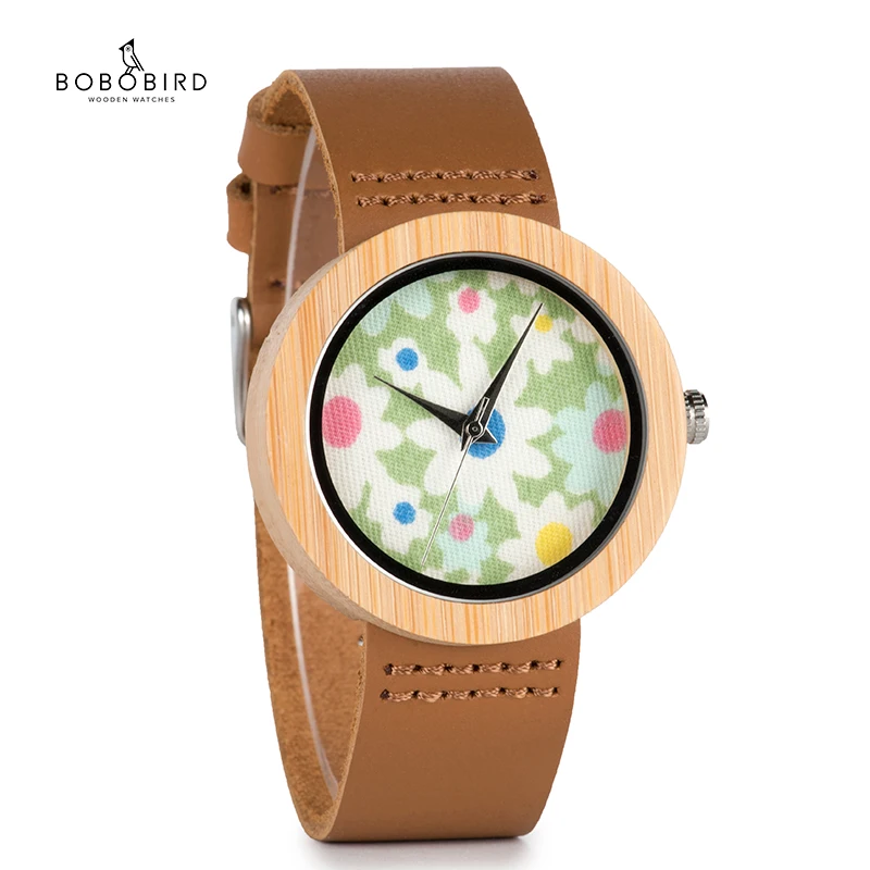 BOBO BIRD 37mm Women Ladies Wrist Watch Brand Bamboo Sepcial Bracelet Quartz Women's Watches Wooden montre femme | Наручные часы