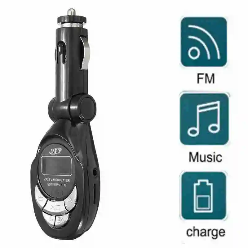 Автомобильный комплект USB адаптеров беспроводной Bluetooth FM передатчик черный Аудио