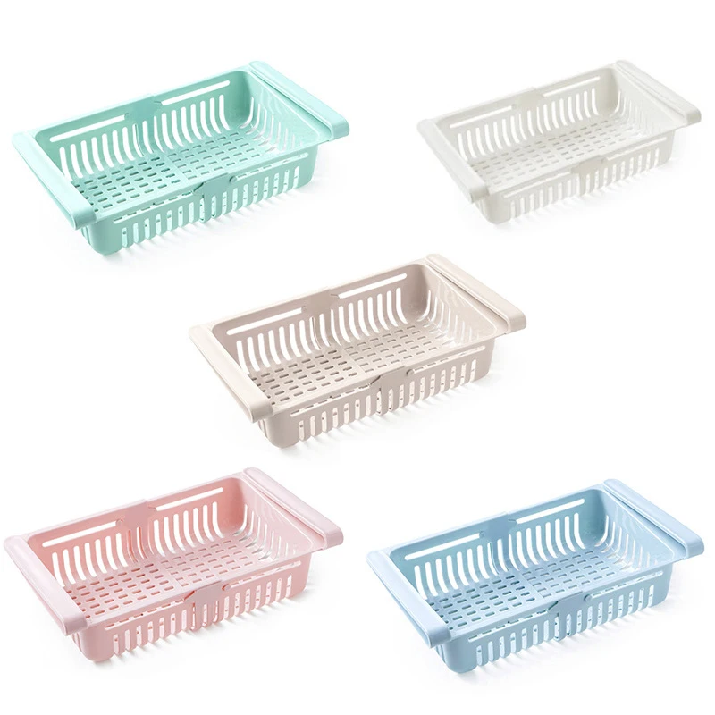 Newly Sale Retractable Drawer Type Refrigerator Container Box Food Fruit Organizer Basket Fridge Storage Bins L9 #2 | Дом и сад