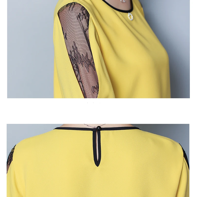 

2021 Summer New Women Tops Chiffon Short Sleeve Plus Size Women Blouse Casual Loose Solid Ladies Shirt Camisas Mujer 8609 50