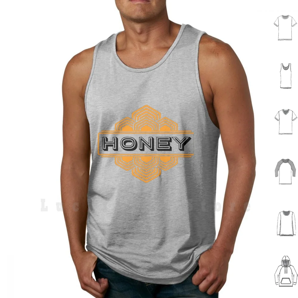 

Honey Comb Tank Tops Vest Sleeveless Honey Bee Comb