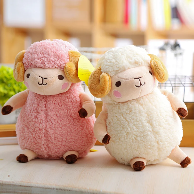 

Candice guo! cute plush toy lovely cartoon animal shy sweet sheep lamb soft stuffed doll toy girl birthday Christmas gift 1pc