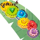 Деревянная игрушка-гусеница Coskiss, сборные блоки, цветная сортировка, познавательная игрушка Обучающие Игрушки для раннего развития