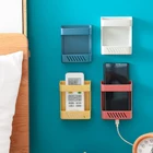 Домашняя стена-смонтированный органайзер ящик для хранения пульт дистанционного управления настенный держатель Мобильный телефон настенный зарядный многофункциональный держатель подставка