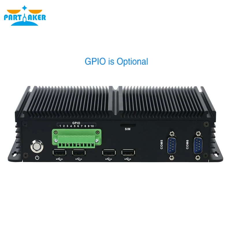 Partaker Linux Mini PC Intel J1900 Dual Lan безвентиляторный промышленный компьютер Sup port GPIO SIM слот 6