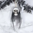 10 см пенопласт поддельный человеческий скелет голова Хэллоуин повесить Череп Кулон Крытый Открытый Декор 2021 Хэллоуин страшный реквизит с призраками