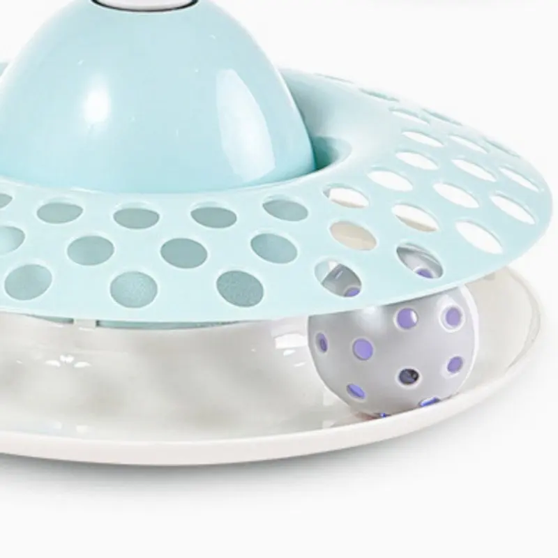 Rotating Cat Toy Colorful Butterfly Funny Pet Dog Kitten Interactive Training Turntable 2-Level Tower Tracks Ball Toys | Дом и сад