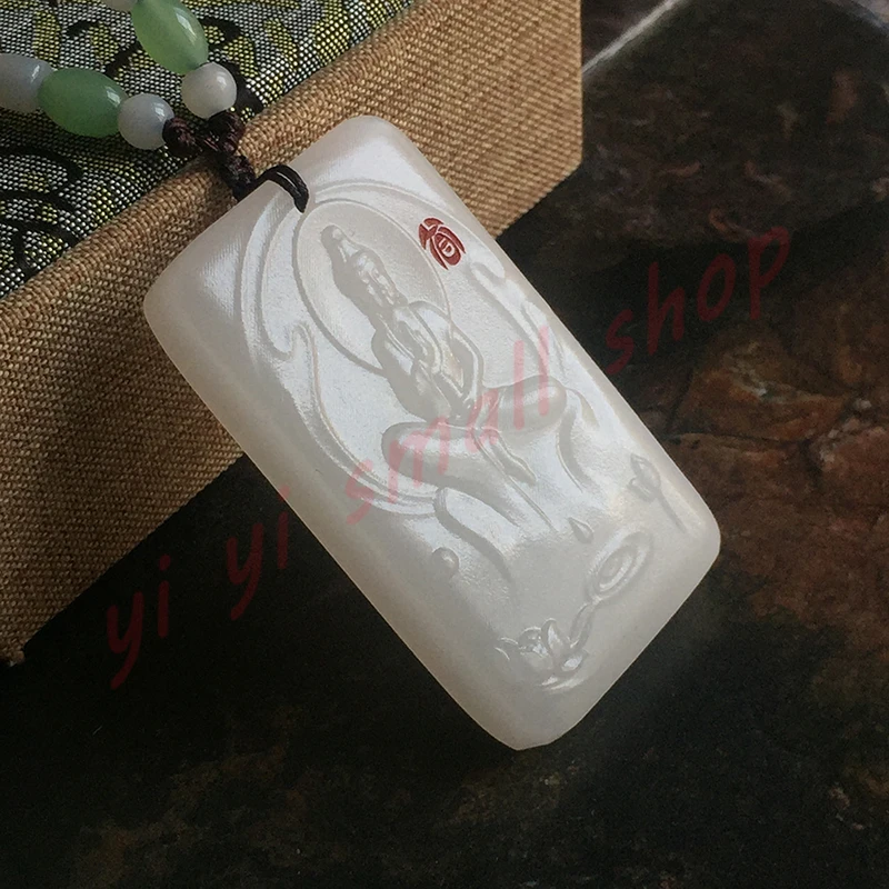 Taoist Products Hetian green jade true shape map of the five Mountain талисман подвеска чтобы защитить злых