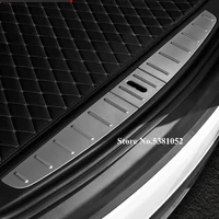 car trunk rear bumper protector for tesla model x 2016 2019 2020 door sill plate rear guard pedal car accessories