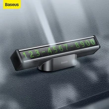 Baseus Fluorescent Car Temporary Parking Number Holder Car Parking Mobile Phone Number Plate Card Rocker Switch Auto Accessories