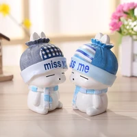 2 pieces group cartoon mashimaro car accessories jewelry creative cute couple home jewelry crafts
