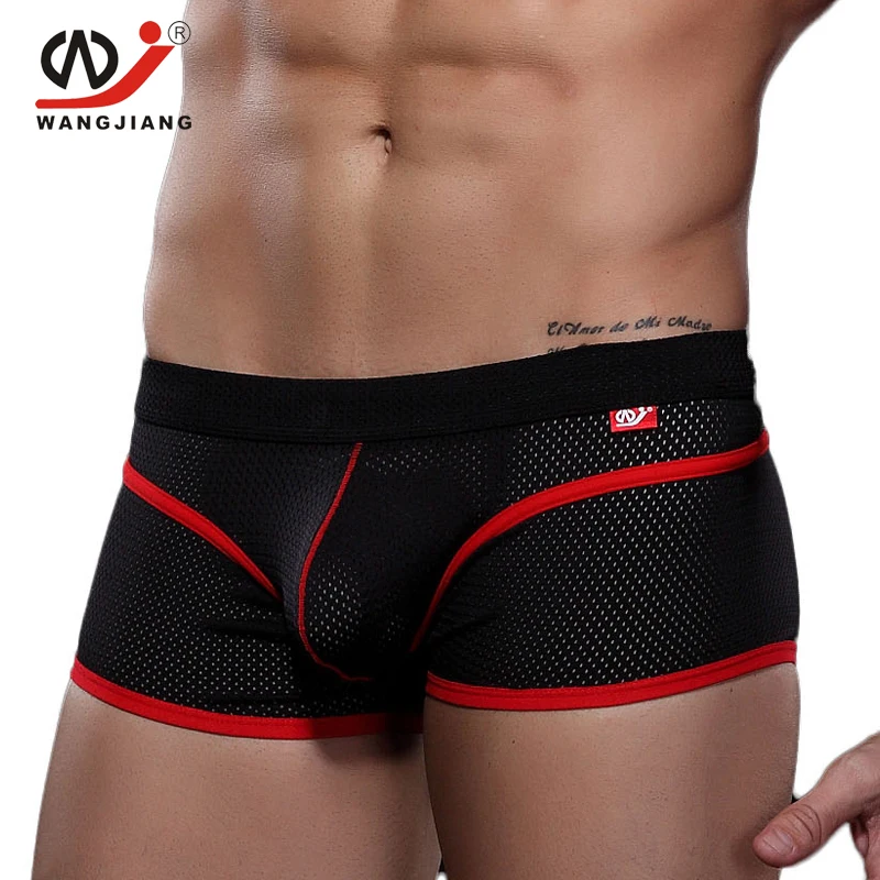 Боксеры мужские WJ с низкой посадкой пикантное нижнее белье из спандекса | Мужская