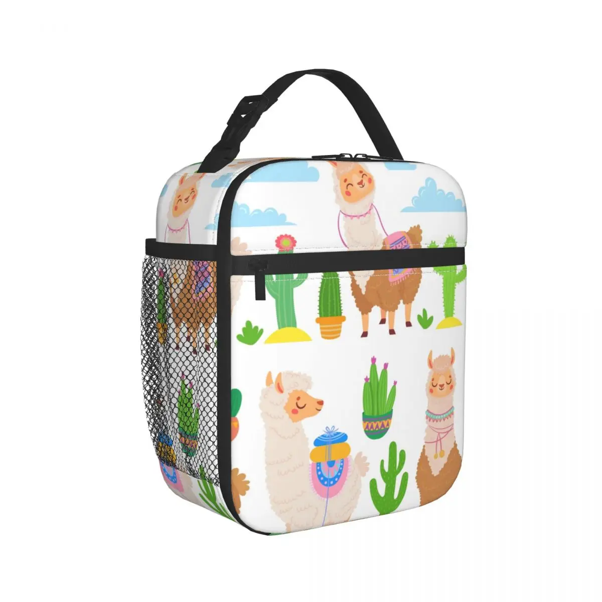 

Fresh Keeping Lunch Bag Cartoon Mexican Funny Llamas Cooler Bag for Drinking Insulation Thermal Bag Insulation Ice Pack