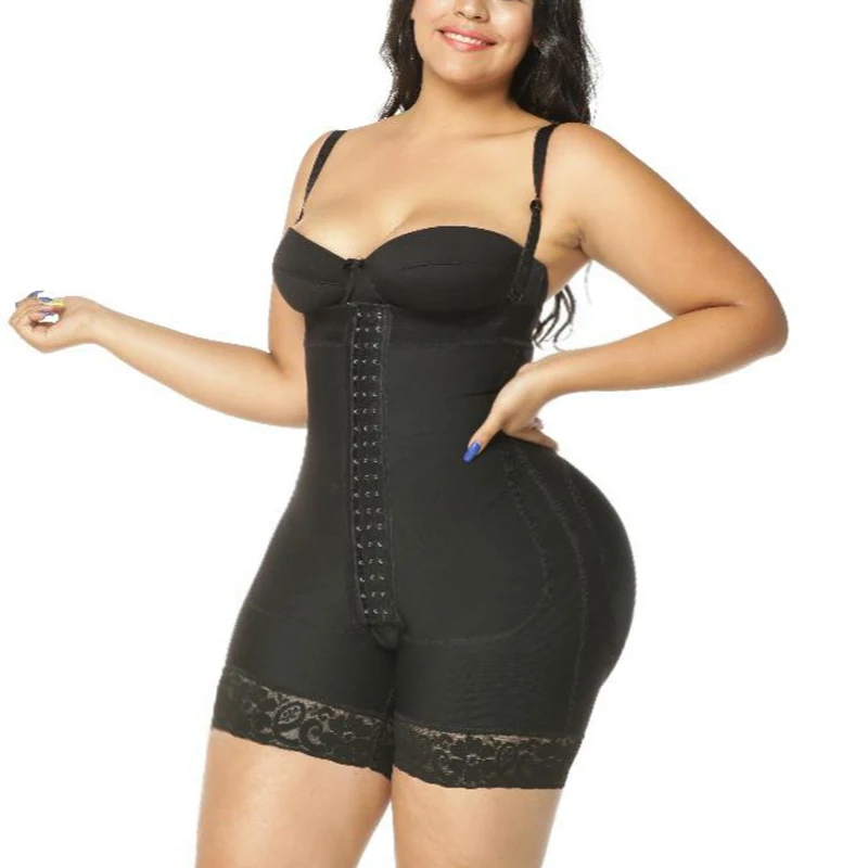 

Post Surgery Compression Garments Strapless Faja Lace Body Shaper Slimming Underwear Belly Reductive Girdle