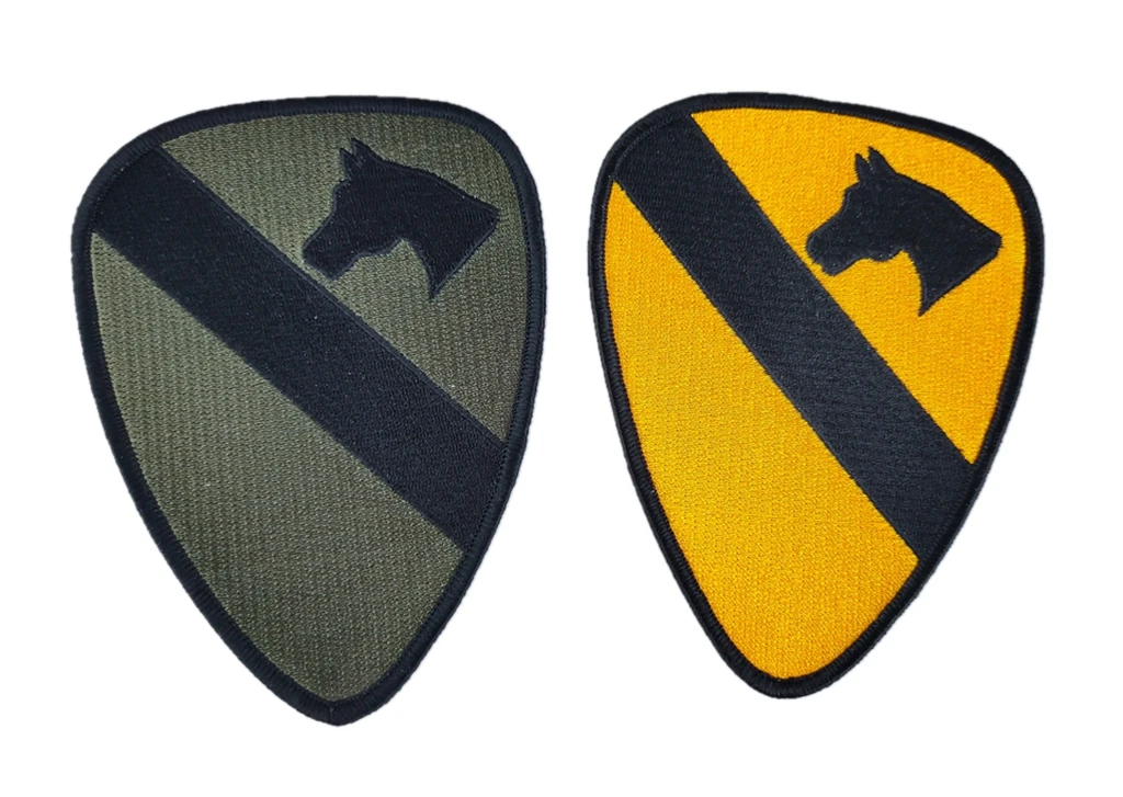 Пара WW2 США армия 1-я кавалерия нашивка для куртки Военная INSIGNIA 2 шт. |