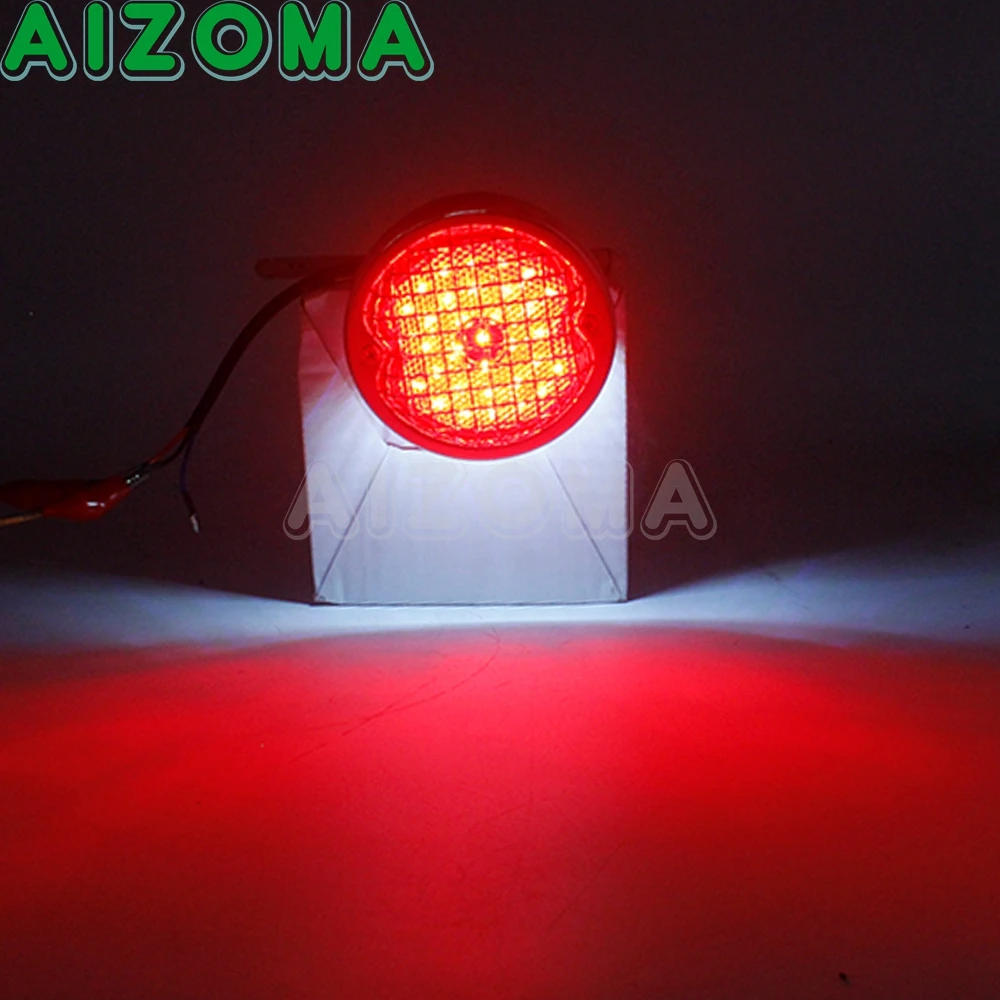 Красные линзы в байкерском стиле сетки Сталь хвост светильник 12V светодиодный Cafe