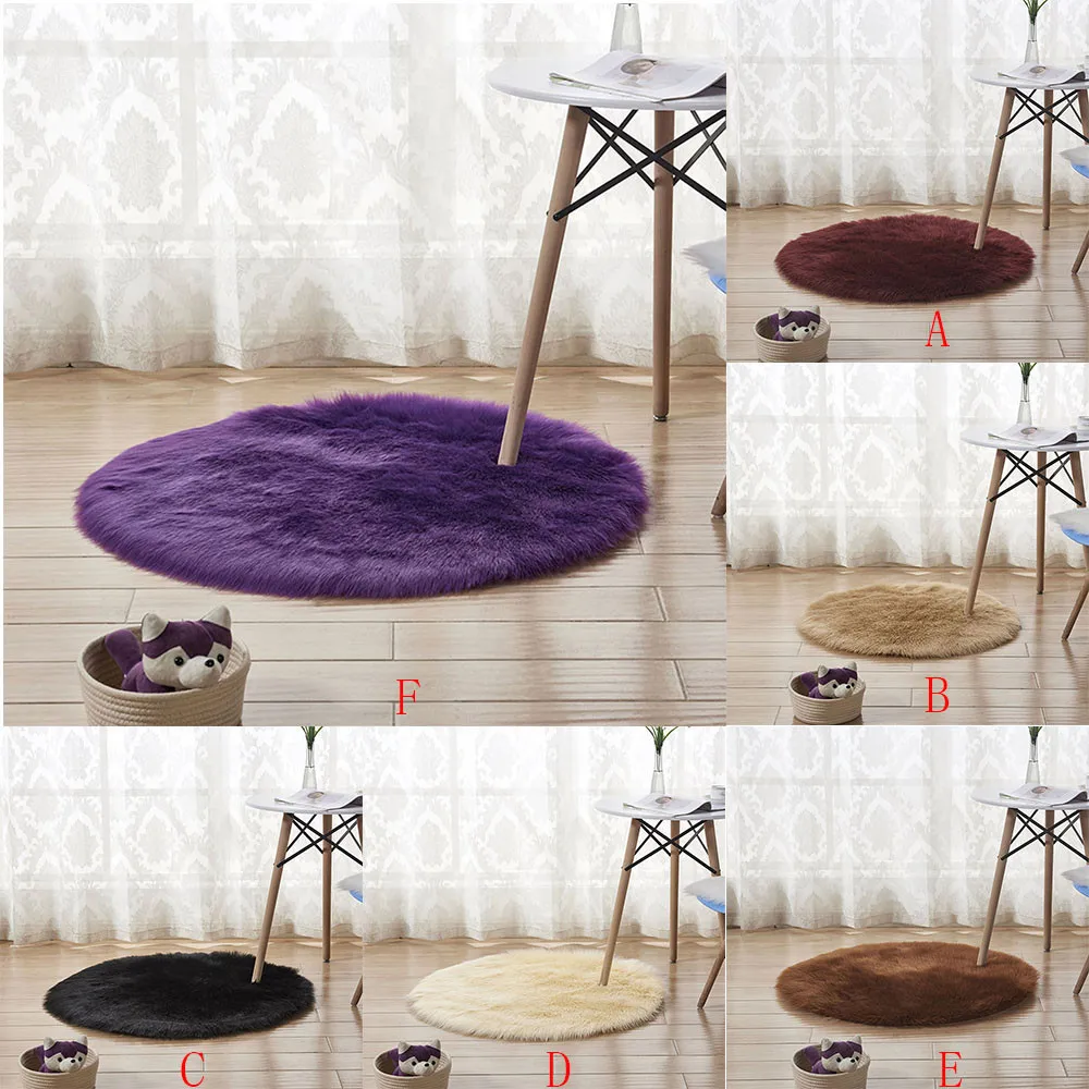 Ouneed шерсть имитация овчины коврики искусственный мех Нескользящие спальня
