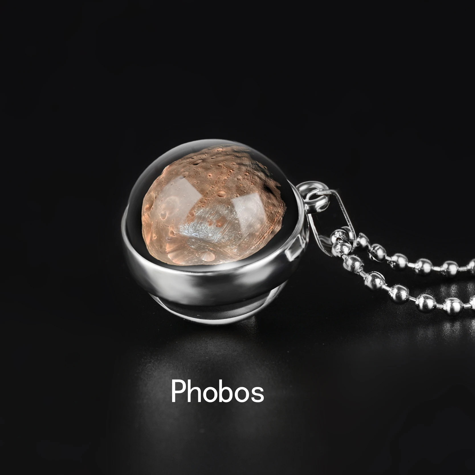 Phobos Двустороннее ожерелье с глобусом, солнечная система, планета Венера, Меркурий, Марс, Сатурн, уран, Нептун, земля, солнце, кулон, купольное стекло, ожерелье s - Окраска металла: Phobos