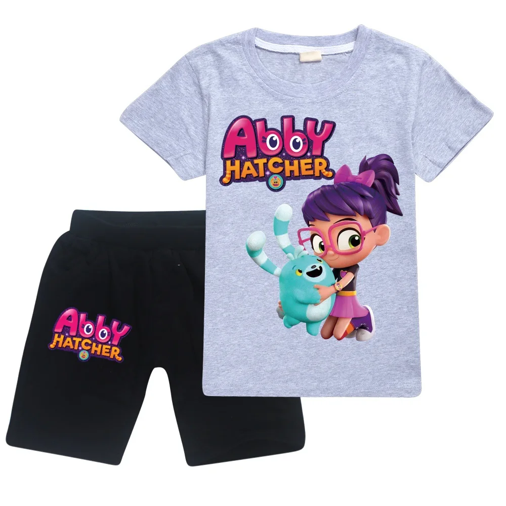 

Abby Hatcher L Kids Clothes Cotton Sport Tracksuits Children Sweatshirt T-shirts Suit Cartoon Set Teenager Boys Girls Clothing