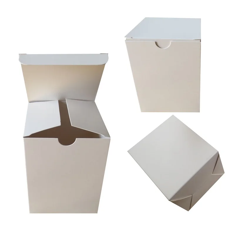 

50pcs- 350gsm white paperboard box for Cosmetic trinket gift packing, Hardware fitting Led light bulb product packaging boxes