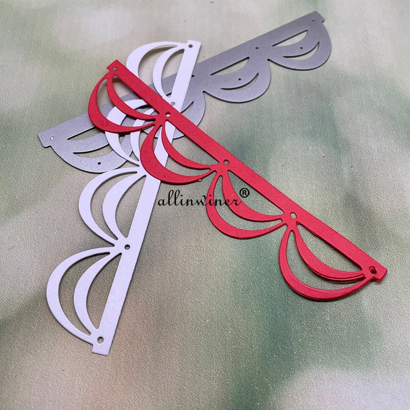 

Металлические режущие штампы с волнистыми краями, трафареты для высечки «сделай сам», для скрапбукинга, альбома, бумаги, тиснения