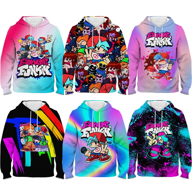 

Spring Autumn Friday Night Funkin 3D Print Hoodies for Girls Boys Sudadera Kids Cartoon Sweatshirts Top Children Anime Pullovers
