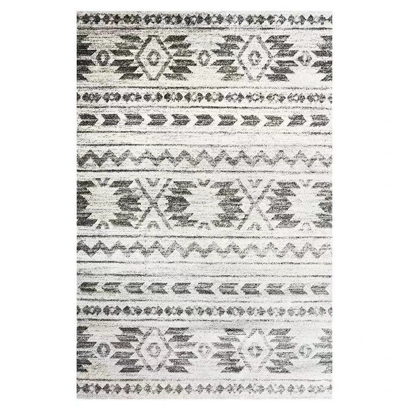 Ковер для гостиной в скандинавском стиле с геометрическим рисунком большой