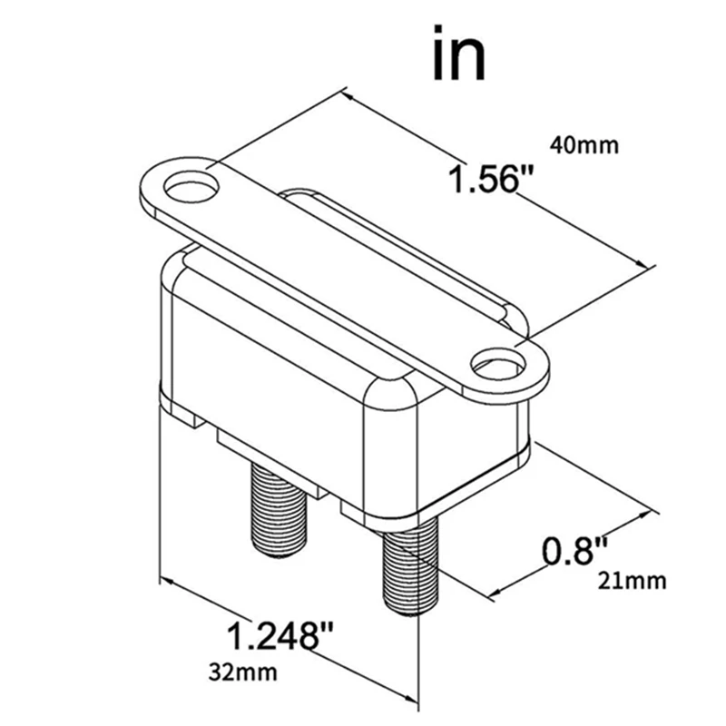 Металлический автоматический предохранитель сброса болт 50A выключатель