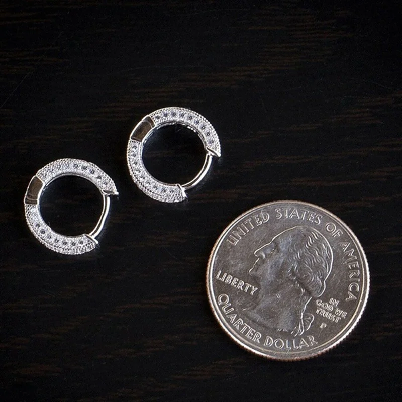 

925 Silver Earrings 14k Yellow Gold Micro-Encrusted Zircon Earrings For Women Charm Jewelry Gift