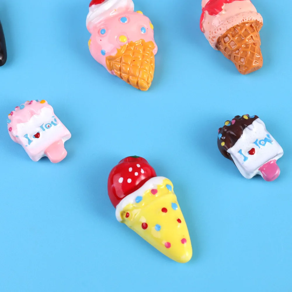 

10pcs Dessert Fridge Magnet Ice Cream Fridge Magnets Sticker Decor Creative Home Kitchen Decoration