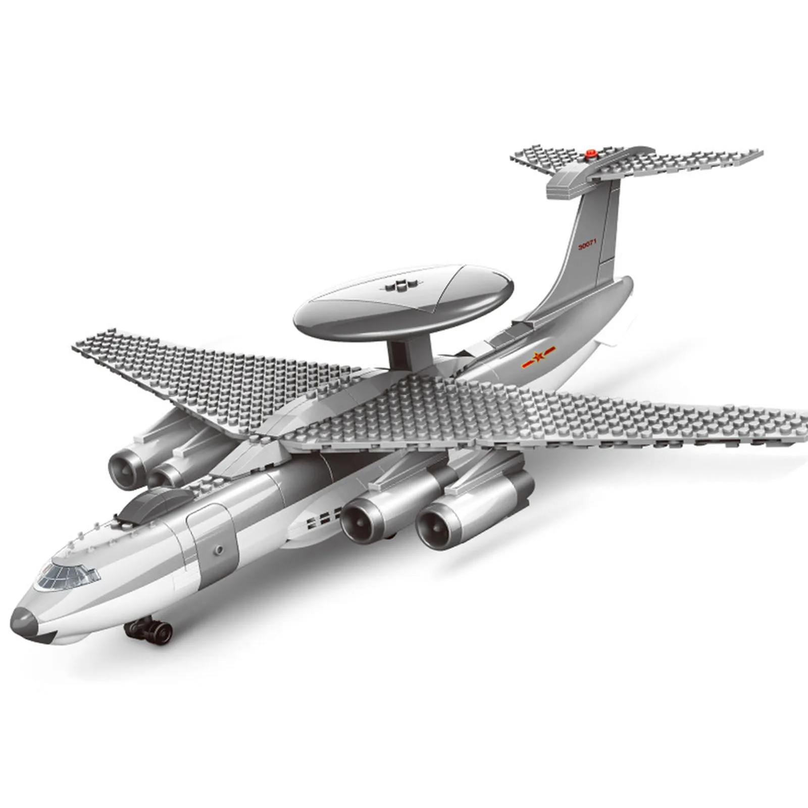 

199Pcs Military Series Fighter Early Warning Command Aircraft Bricks Model Educational Assembly Bricks Educational Toys for Kids