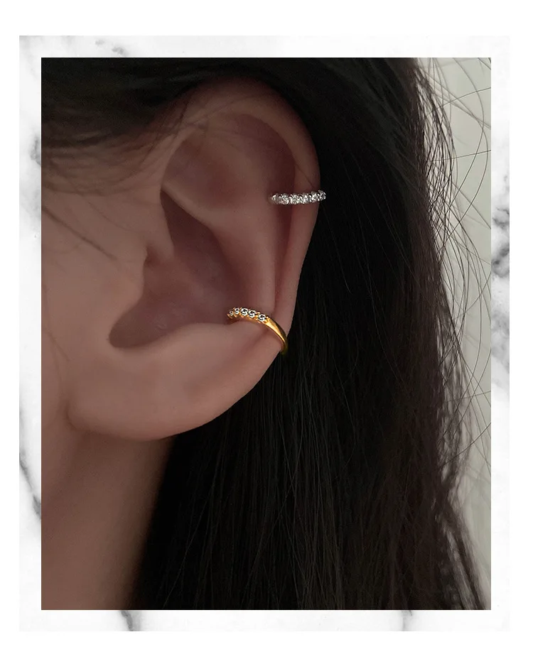 Новинка серьги клипсы с кристаллами манжета для ушей без прокола кольцо носа