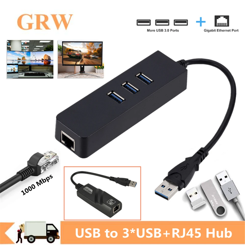 Grwibeou USB 3 0 концентратор usb хаб Мульти разветвитель место обитания Применение